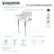 Kingston Brass 19 Carrara Marble Console Sink with Brass Legs 8 Faucet Drillings, Marble WhitePolished Chrome KVPB1917M381ST - alternate 2